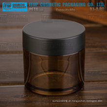 KJ-A80 80g vazio cor personalizável grosso PETG material cosméticos âmbar frasco plástico